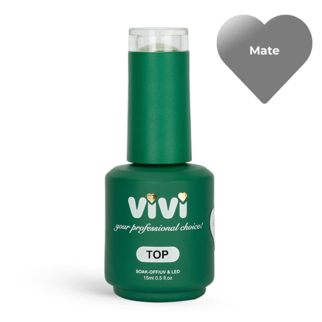 Frasco de Top Mate Vivi Nails sin capa pegajosa