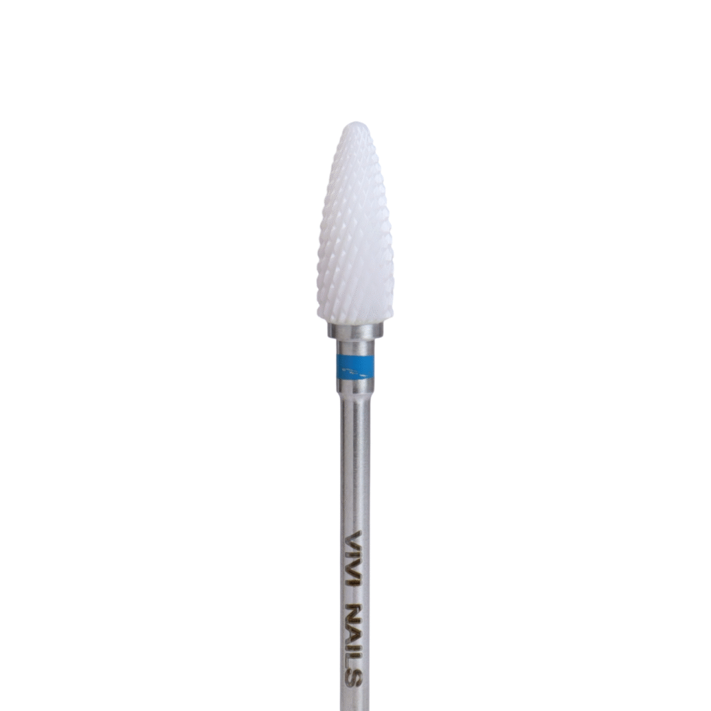 Fresa de cerámica blanca Maíz azul de 6 mm Vivi para retirar geles rígidos y polygel